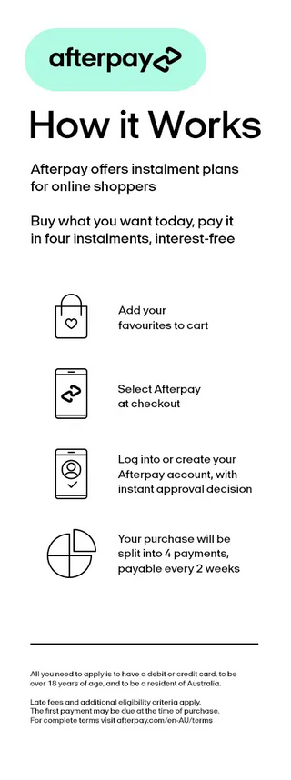 Afterpay installment plan label.