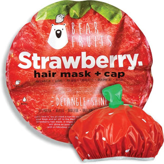 Bear Fruits Strawberry Hair Mask + Cap - Hair Mask