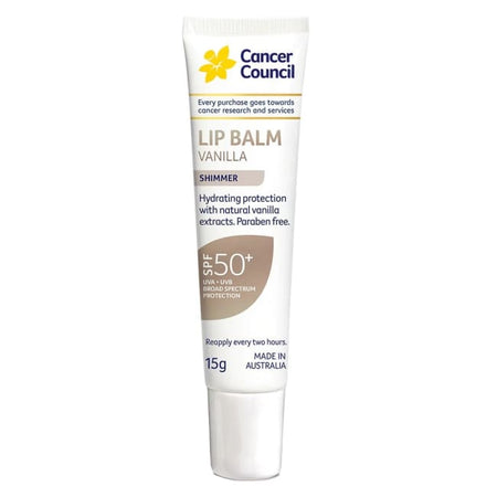 Cancer Council Vanilla Shimmer Lip Balm SPF50+ 15g