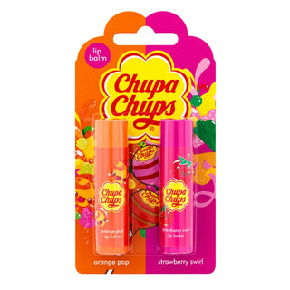 Chupa Chups Orange Pop & Strawberry Swirl Lip Balm Duo - Lip Balm