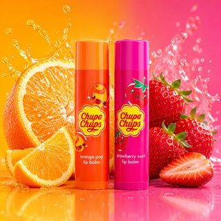 Chupa Chups Orange Pop & Strawberry Swirl Lip Balm Duo - Lip Balm