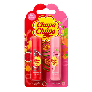 Chupa Chups Watermelon Mix & Peach Pulp Lip Balm Duo - Lip Balm