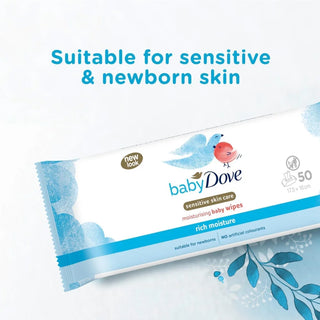 Dove Baby Rich Moisture Sensitive Baby Wipes 50 Pack - Baby Wipes