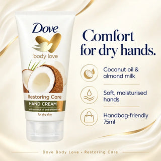 Dove Body Love Restoring Care Hand Cream - Coconut Oil & Almond Milk - 75ml - Hand Cream