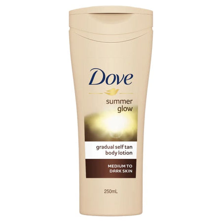 Dove Summer Glow Gradual Self Tan Body Lotion Medium To Dark Skin - 250mL