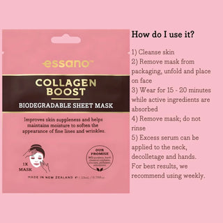 Essano Collagen Boost Biodegradable Sheet Mask - Mask