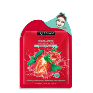 Freeman Pore Cleansing Strawberry + Mint Sheet Mask - Mask