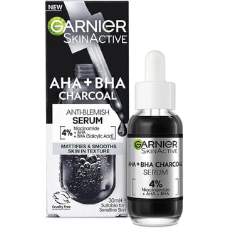 Garnier Skin Active AHA + BHA Charcoal Anti Blemish Serum 30ml Serum