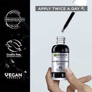 Garnier Skin Active AHA + BHA Charcoal Anti Blemish Serum 30ml Serum