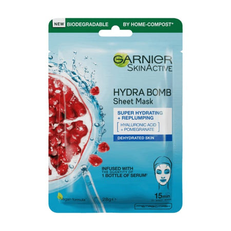 Garnier Skin Active Hydra Bomb Hyaluronic Acid Pomegranate Hydrating Sheet Mask