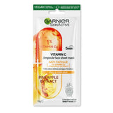 Garnier Skin Active Vitamin C Anti-Fatigue Ampoule Face Sheet Mask - Pineapple Extract - Mask
