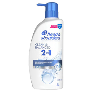 Head & Shoulders Clean & Balanced 2 in 1 Anti-Dandruff Shampoo & Conditioner - 750ml - Shampoo