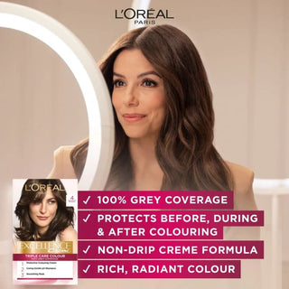 L’Oréal Paris Excellence Creme Hair Colour 4 Dark Brown - Hair Colour