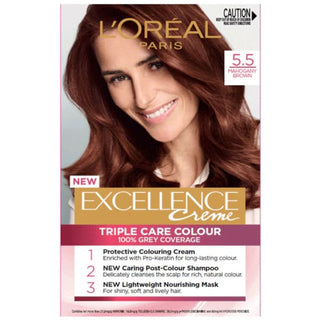 L’Oréal Paris Excellence Creme Hair Colour 5.5 Mahogany Brown - Hair Colour