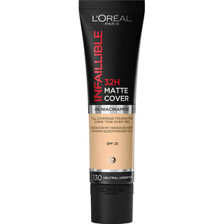 L’Oréal Paris Infallible 32H Matte Cover Foundation With 4% Niacinamide - 130 - Foundation