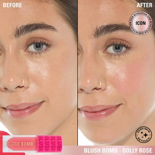 Makeup Revolution Blush Bomb Cream Blusher - Dolly Rose - Blush