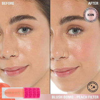 Makeup Revolution Blush Bomb Cream Blusher - Peach Filter - Blush