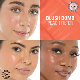 Makeup Revolution Blush Bomb Cream Blusher - Peach Filter - Blush