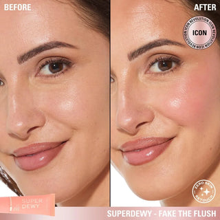 Makeup Revolution Superdewy Liquid Blush - Fake The Flush - Blush