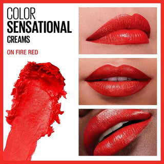 Maybelline Color Sensational The Creams Lipstick - On Fire Red - Lipstick