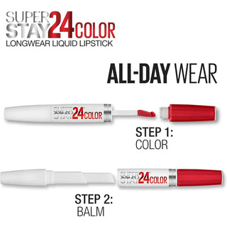 Maybelline Superstay 24HR 2-Step Liquid Lipstick - Everlasting Wine 005 - Lipstick