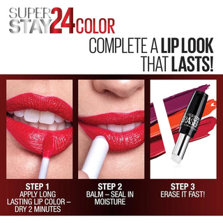 Maybelline Superstay 24HR 2-Step Liquid Lipstick - Everlasting Wine 005 - Lipstick