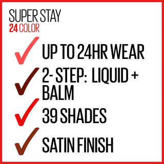 Maybelline Superstay 24HR 2-Step Liquid Lipstick - Optic Ruby 310 - Lipstick