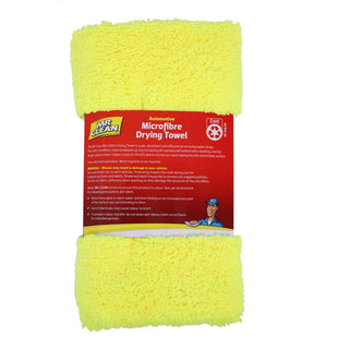 Mr Clean Automotive Microfibre Drying Towel 60 x 60cm Yellow - Car Cleaning Cloths