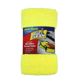 Mr Clean Automotive Microfibre Drying Towel 60 x 60cm Yellow - Car Cleaning Cloths