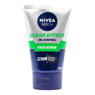 Nivea Men Clear Effect Oil Control Face Scrub - 100ml - Face Scrub