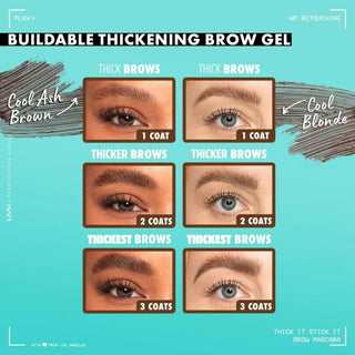 NYX Thick It. Stick It! Brow Mascara - Cool Ash Brown - Brow Gel