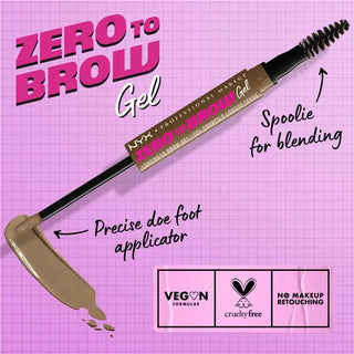 NYX Zero To Brow Longwear Brow Gel - Taupe - Brow Gel