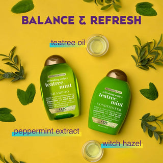 Ogx Extra Strength Teatree Mint Shampoo - 385ml - Shampoo