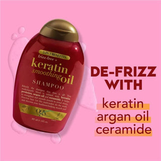 Ogx Frizz-Free + Keratin Smoothing Oil Shampoo - Shampoo