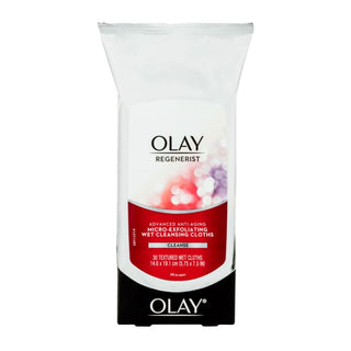 Olay Regenerist Advanced Anti-Aging Micro-Exfoliating Wet Cleansing Cloths - 30 Pack - Face Wipes