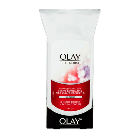 Olay Regenerist Advanced Anti-Aging Micro-Exfoliating Wet Cleansing Cloths - 30 Pack