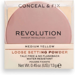 Revolution Conceal & Fix Loose Setting Powder - Medium Yellow - Powder