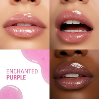 Revolution Glass Kiss Lip Oil - Enchanted Purple Shimmer - Lip Oil