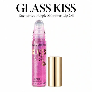 Revolution Glass Kiss Lip Oil - Enchanted Purple Shimmer - Lip Oil