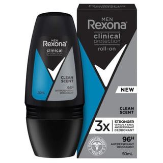 Rexona Men Clinical Protection Antiperspirant Deodorant Roll On - Clean Scent - Deodorant