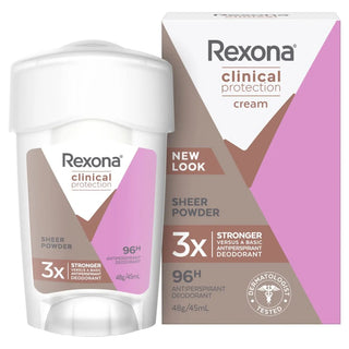 Rexona Women Clinical Protection Antiperspirant Cream Sheer Powder - 45ml - Deodorant