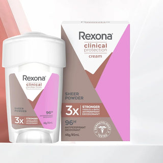 Rexona Women Clinical Protection Antiperspirant Cream Sheer Powder - 45ml - Deodorant
