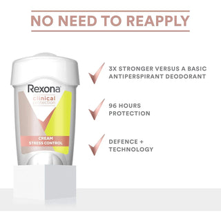 Rexona Women Stress Control Clinical Protection Antiperspirant Deodorant - 45ml - Deodorant