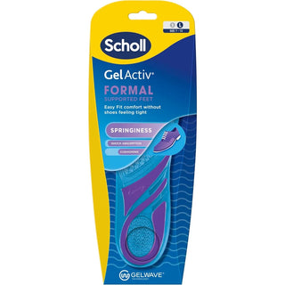 Scholl Gel Activ Insoles for Formal Shoes - Large Size 7-12 - Insoles