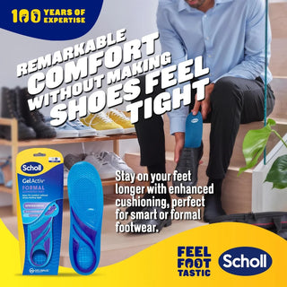 Scholl Gel Activ Insoles for Formal Shoes - Large Size 7-12 - Insoles