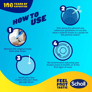 Scholl Gel Activ Insoles for Formal Shoes - Small Size 4.5-8.5 - Insoles