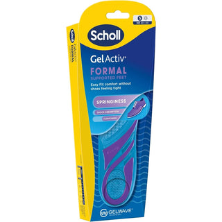 Scholl Gel Activ Insoles for Formal Shoes - Small Size 4.5-8.5 - Insoles