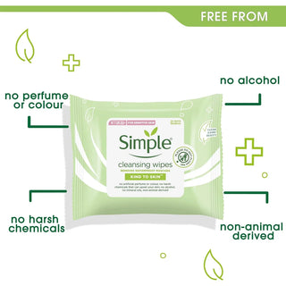 Simple Kind To Skin Cleansing Facial Wipes - 25 Pack - Face Wipes
