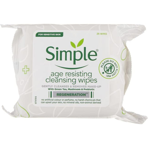 Simple Regeneration Age Resisting Cleansing Wipes - Face