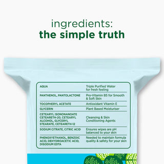 Simple Water Boost Micellar Biodegradable Cleansing Wipes - 20 Pack - Face Wipes